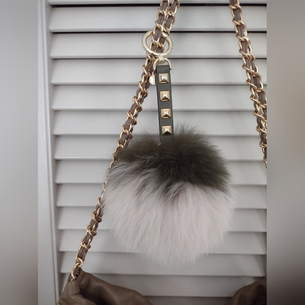 Michael Kors Rabbit Fur Bag Charm Key Fob